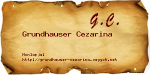 Grundhauser Cezarina névjegykártya